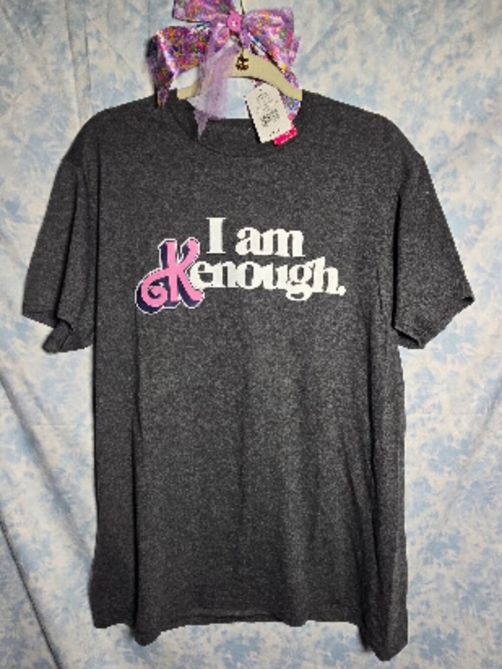 Official Barbie The Movie "I Am Kenough" Graphic Tee Heather Dark Gray Unisex L
